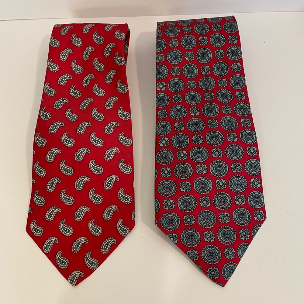 Vintage Gant Ties Lot Of 2 ‎ 100% Silk